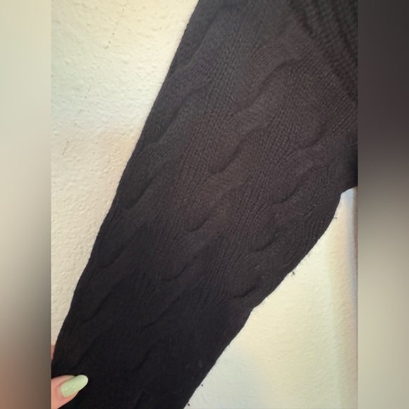 Gentle Herd Oversized Cashmere Wool Turtleneck Sweater Black Large EUC - Picture 9 of 10